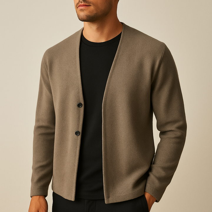 Rivanio | Men’s Ribbed Wool Blend Cardigan
