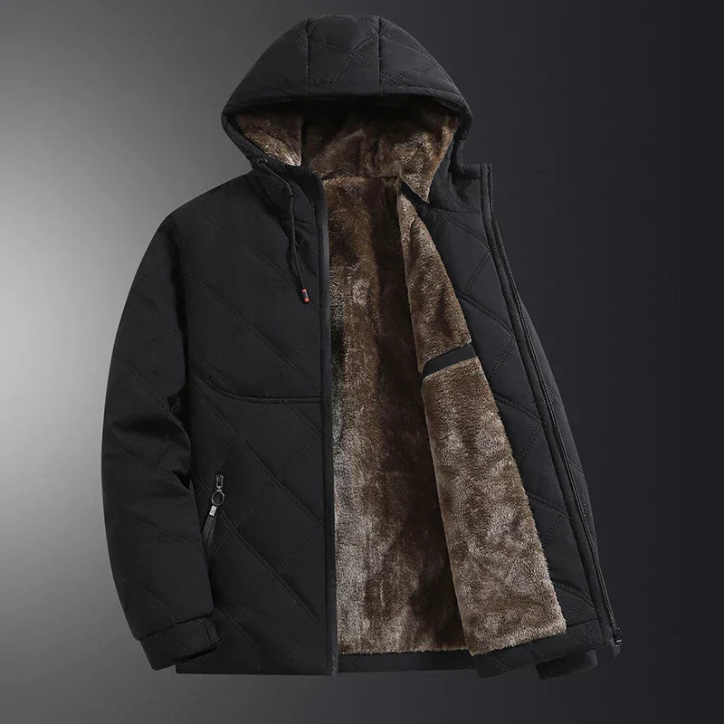 Colton | Men’s Quilted Plush Lined Hooded Jacket