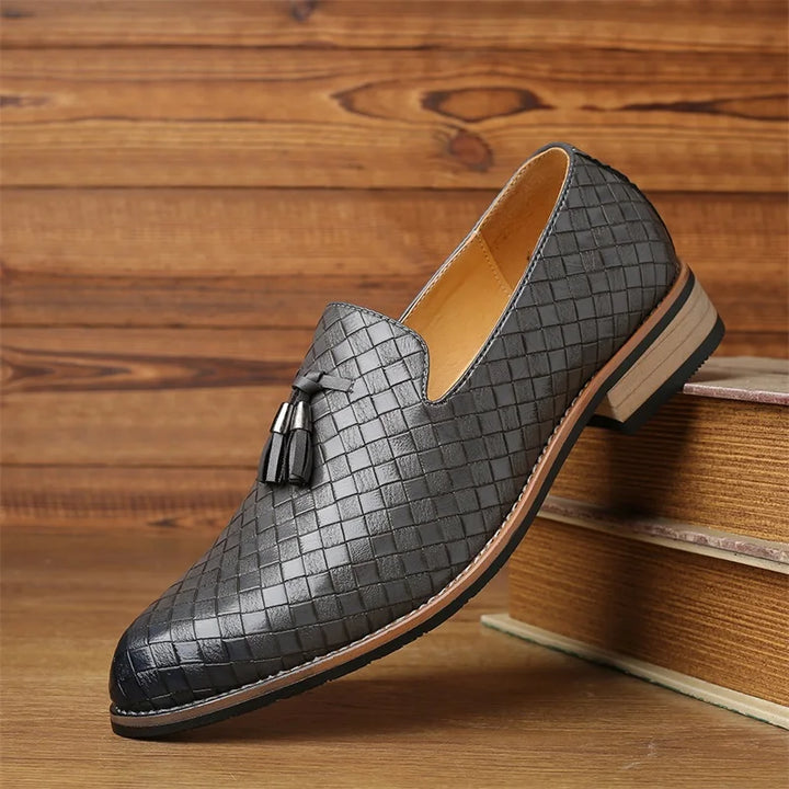 Prieto | Men’s Prestige Weave Leather Moccasins
