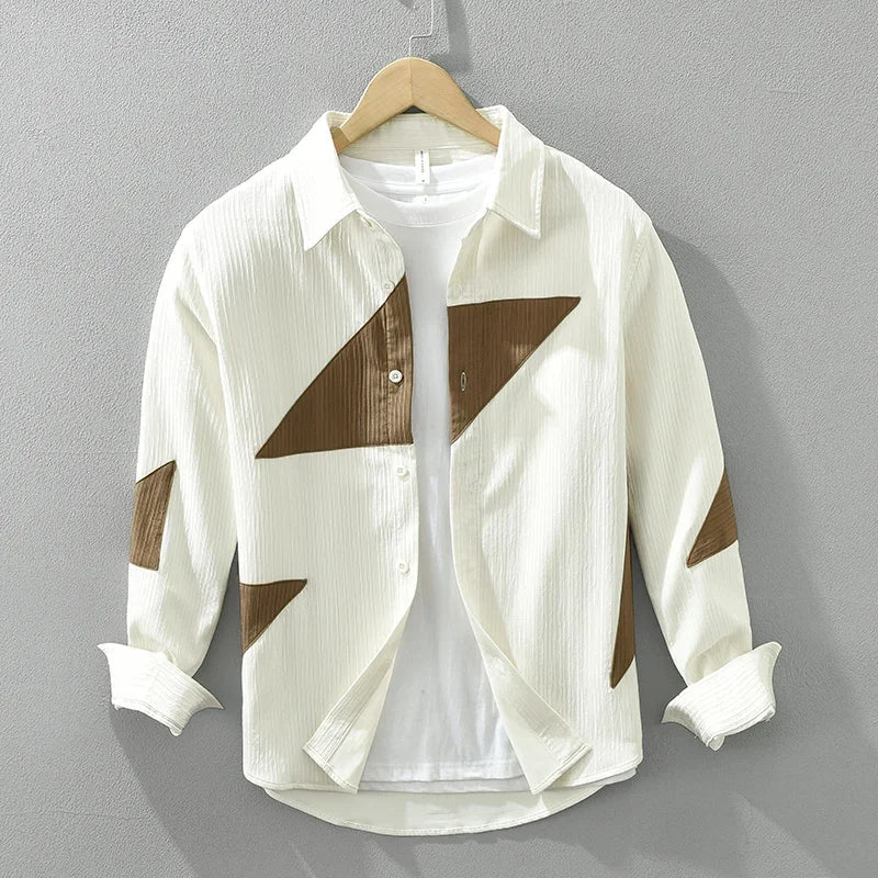 Juliano | Men’s Cotton Geometric Pattern Shirt