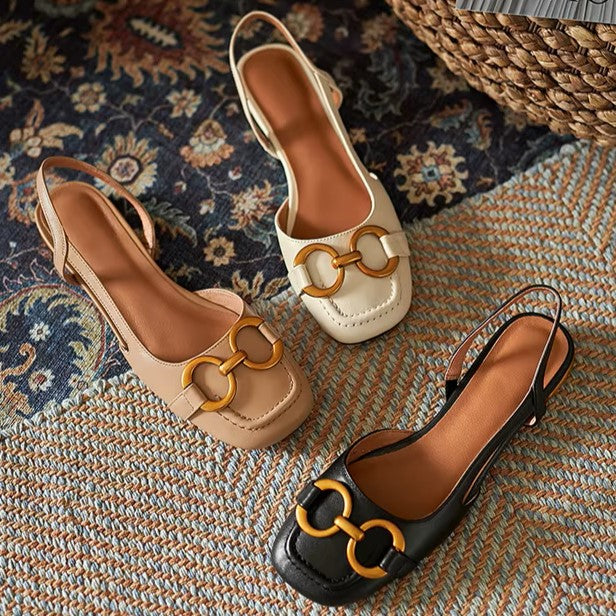 Livia | Women’s Leather Slingback Flats