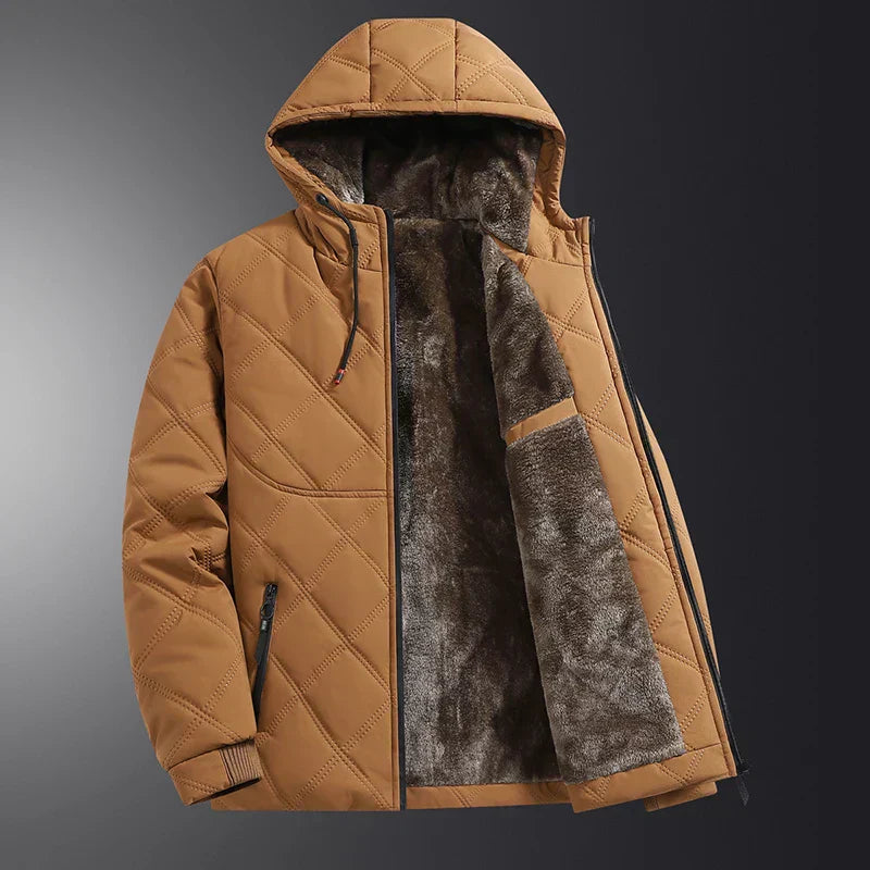 Colton | Men’s Quilted Plush Lined Hooded Jacket