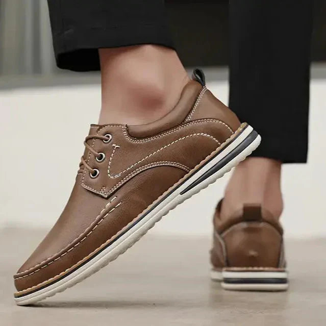 Dave | Men’s Full Grain Leather Moc Toe Shoes