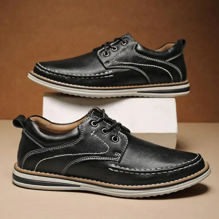 Dave | Men’s Full Grain Leather Moc Toe Shoes