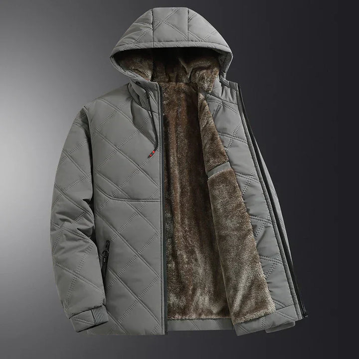 Colton | Men’s Quilted Plush Lined Hooded Jacket