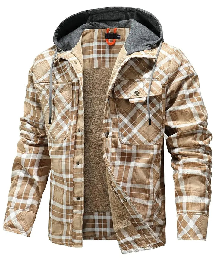 Dawson | Men’s Plaid Sherpa Hooded Jacket