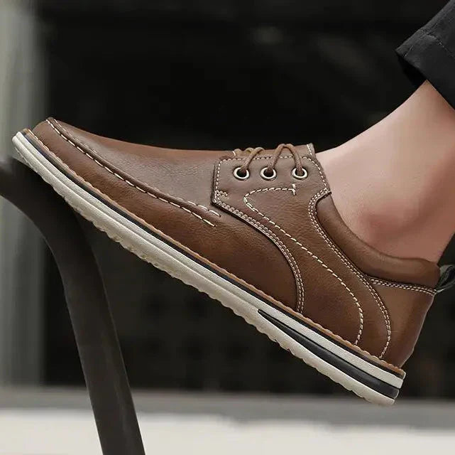 Dave | Men’s Full Grain Leather Moc Toe Shoes