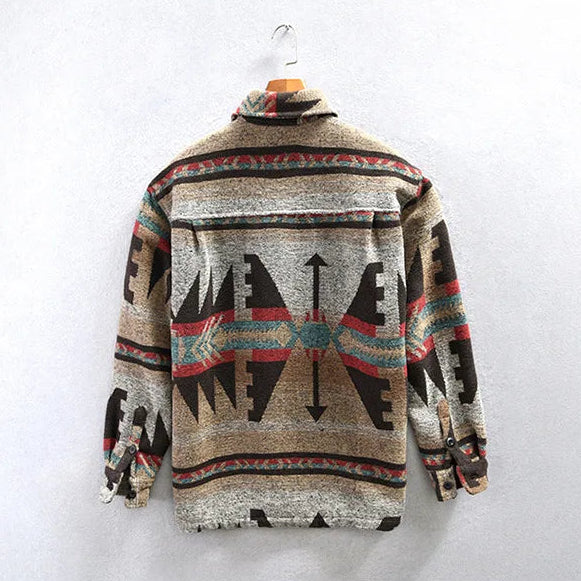Gideon | Men’s Patterned Brushed Knit Overshirt