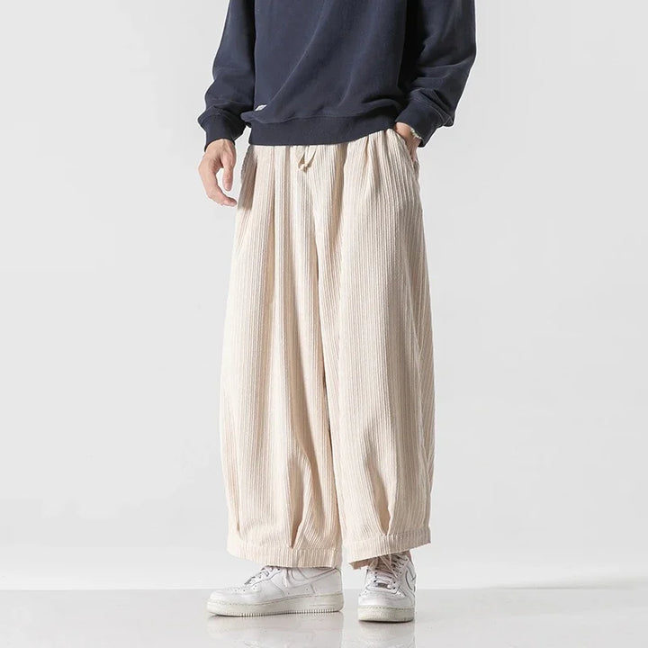 Alberto | Men’s Oversized Pleated Corduroy Pants