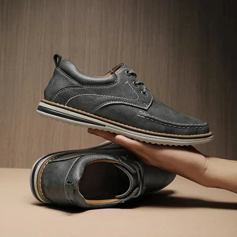 Dave | Men’s Full Grain Leather Moc Toe Shoes