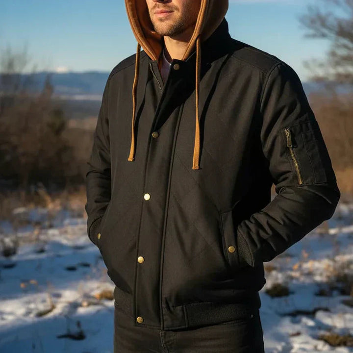 Clark | Men’s Quilted Hooded Bomber Jacket