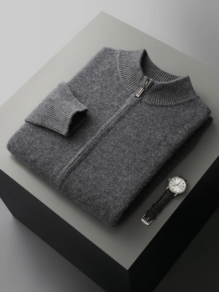 Lucento | Men’s Premium Merino Wool Cardigan