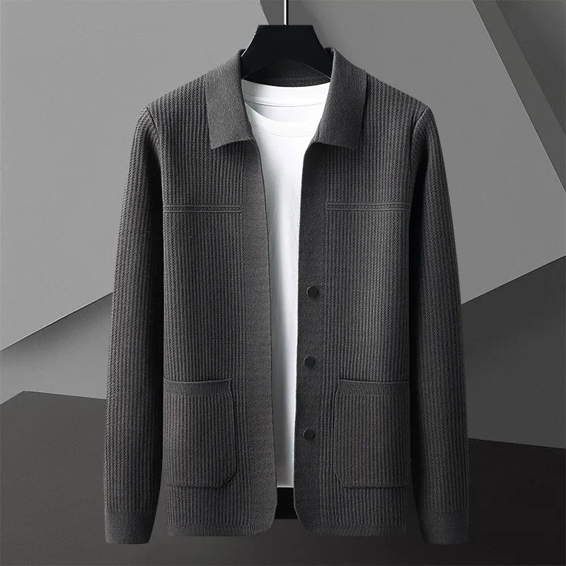 Arche | Men’s Ribbed Collared Cardigan