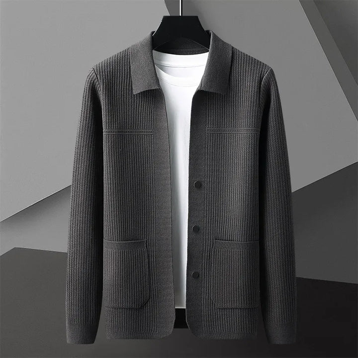 Arche | Men’s Ribbed Collared Cardigan
