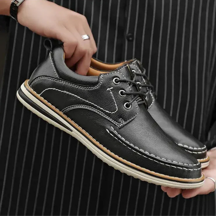 Dave | Men’s Full Grain Leather Moc Toe Shoes