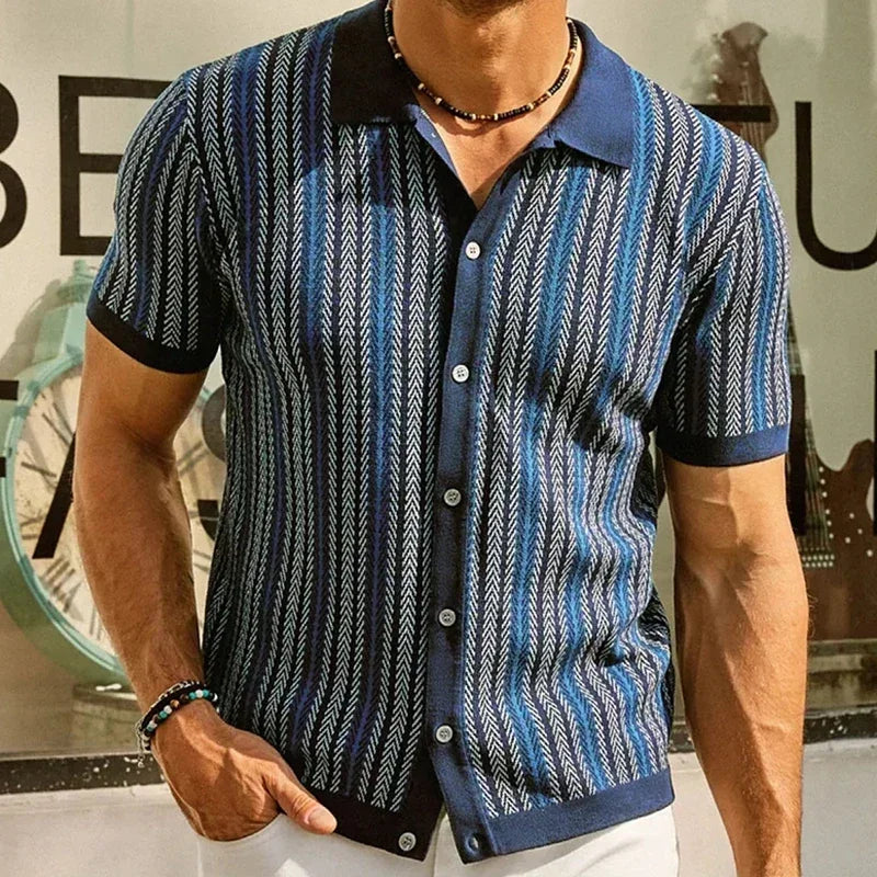 Mark | Men’s Organic Cotton Striped Button Up Shirt