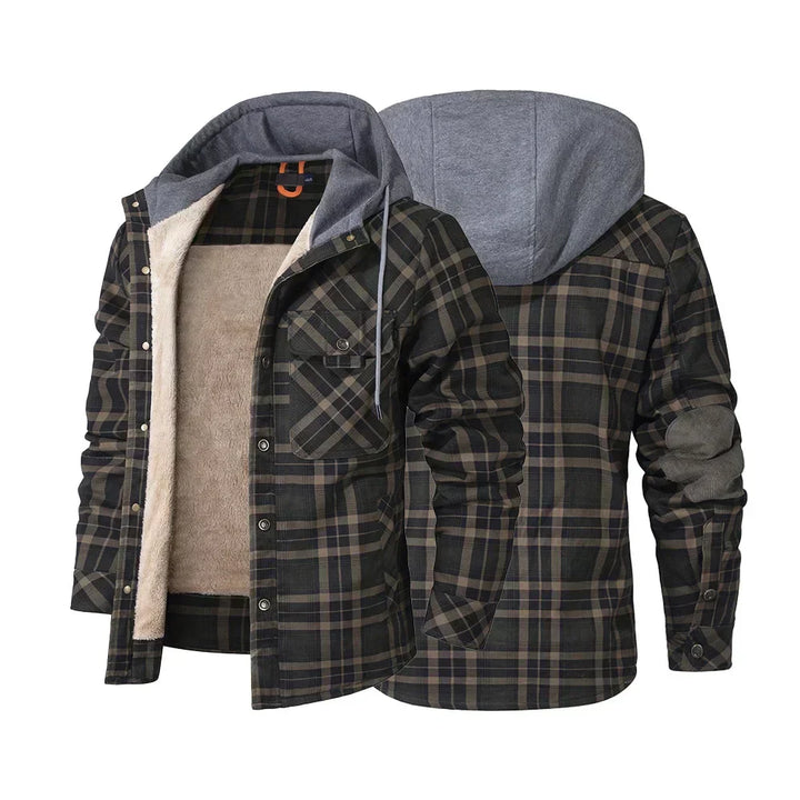 Dawson | Men’s Plaid Sherpa Hooded Jacket