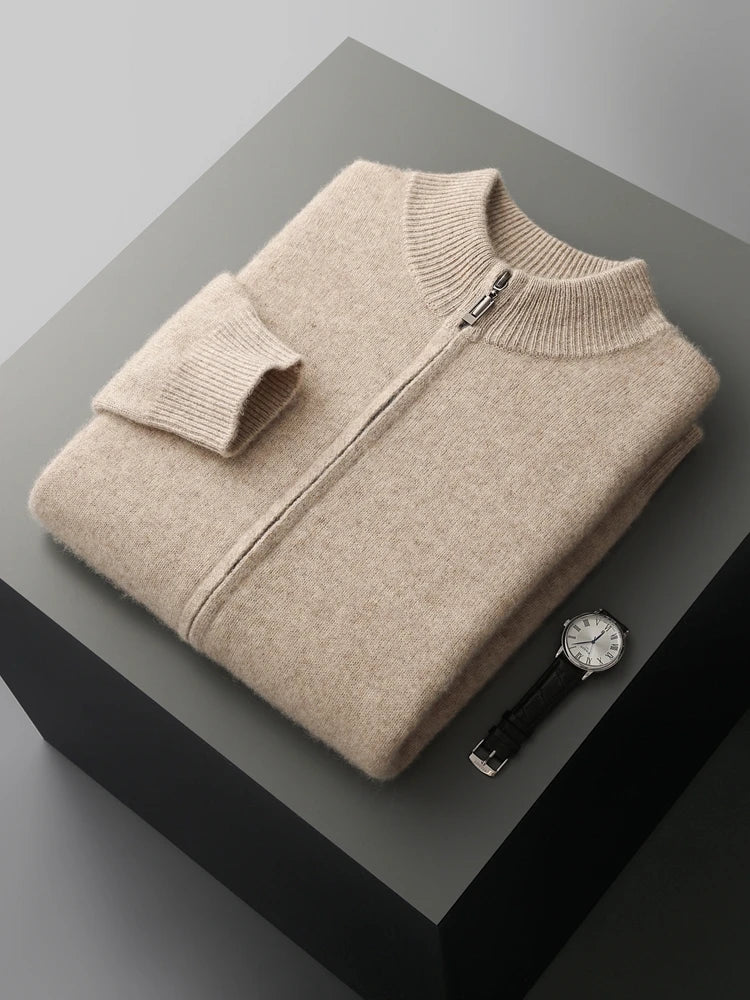 Lucento | Men’s Premium Merino Wool Cardigan