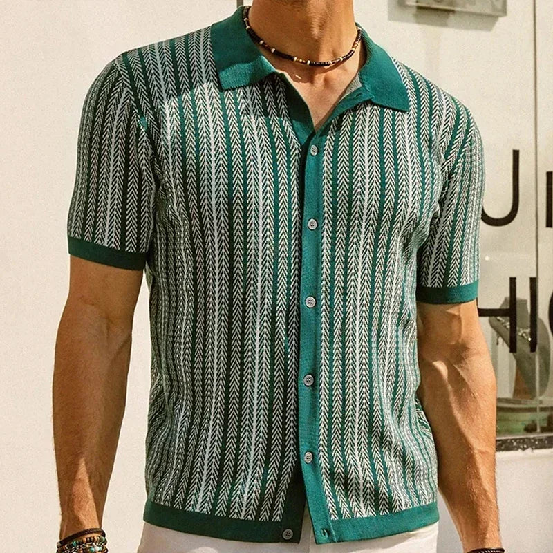 Mark | Men’s Organic Cotton Striped Button Up Shirt