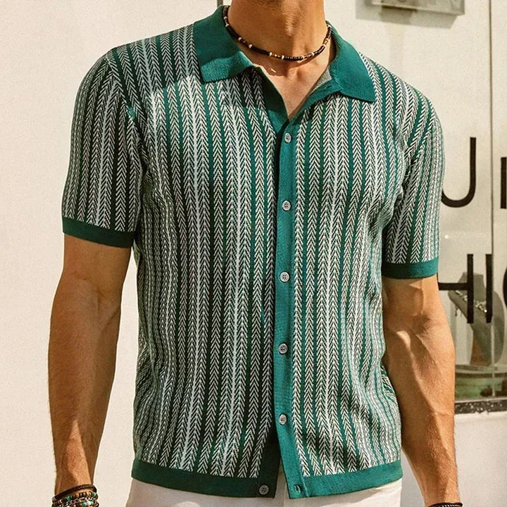 Mark | Men’s Organic Cotton Striped Button Up Shirt