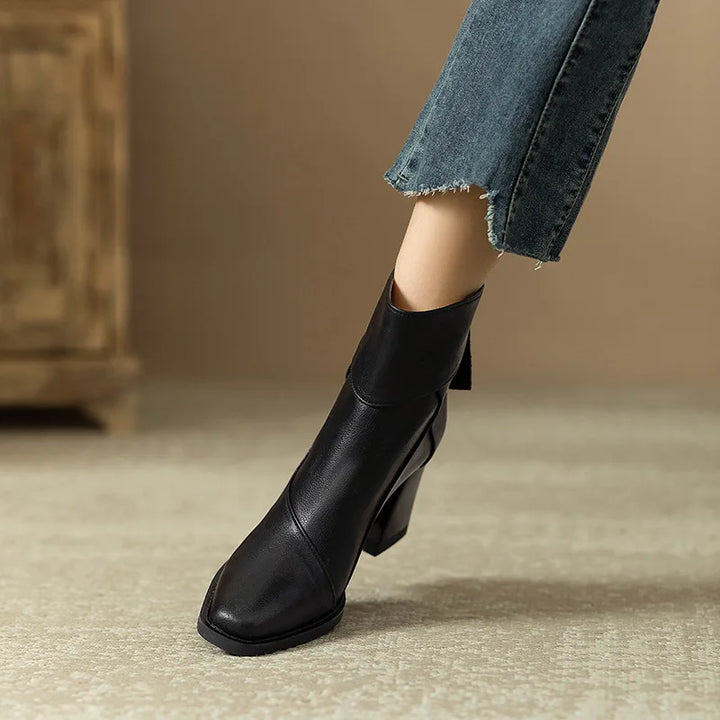 Cora | Women’s Leather Square Toe Ankle Boots