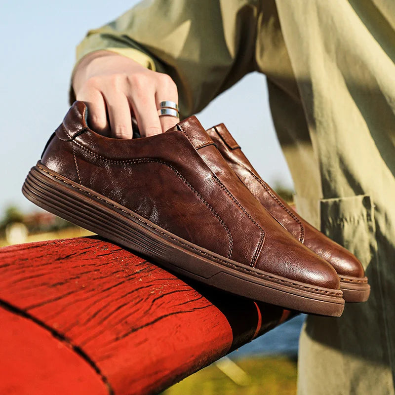 Blake | Men’s Italian Leather Slip On Loafers