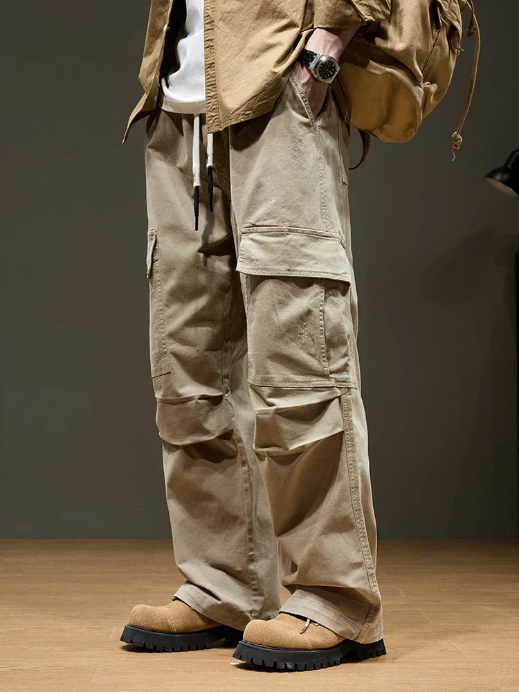 Joey | Men’s Wide-Leg Cotton Cargo Pants