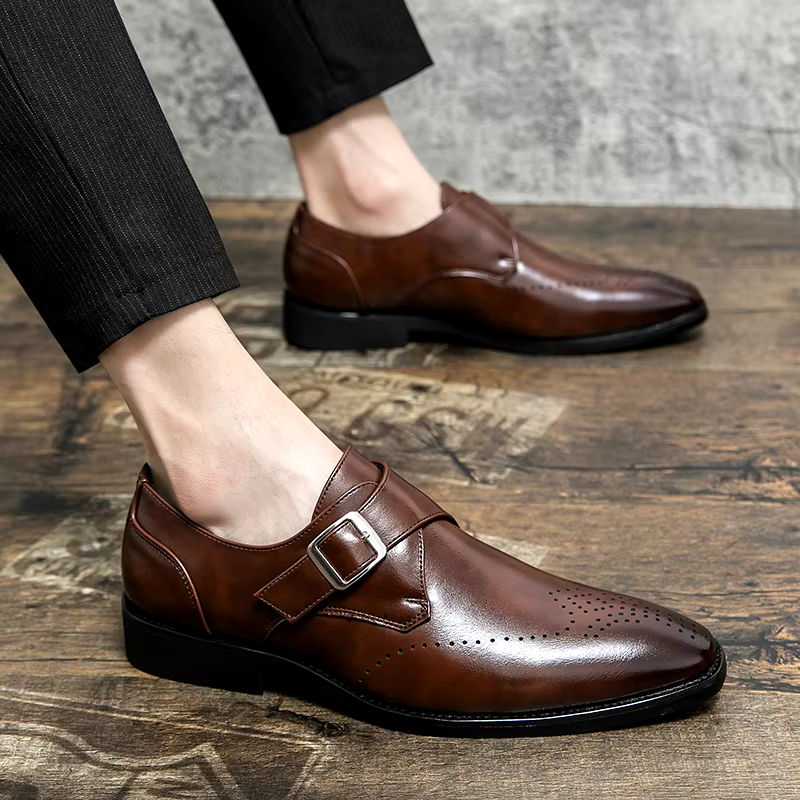 Eddy | Men’s Classic Monk Strap Dress Shoes