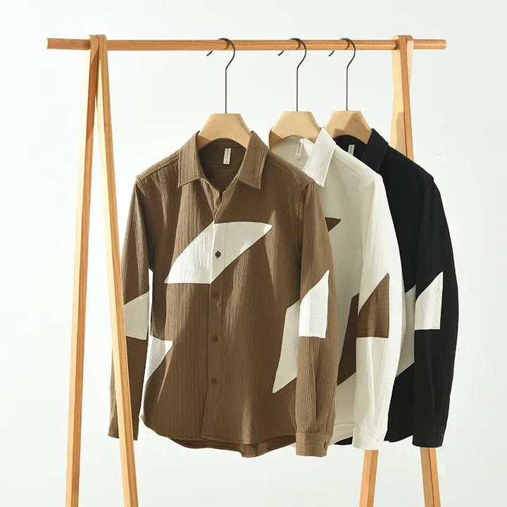 Juliano | Men’s Cotton Geometric Pattern Shirt