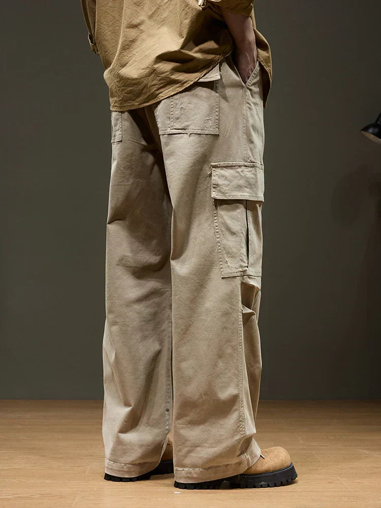 Joey | Men’s Wide-Leg Cotton Cargo Pants