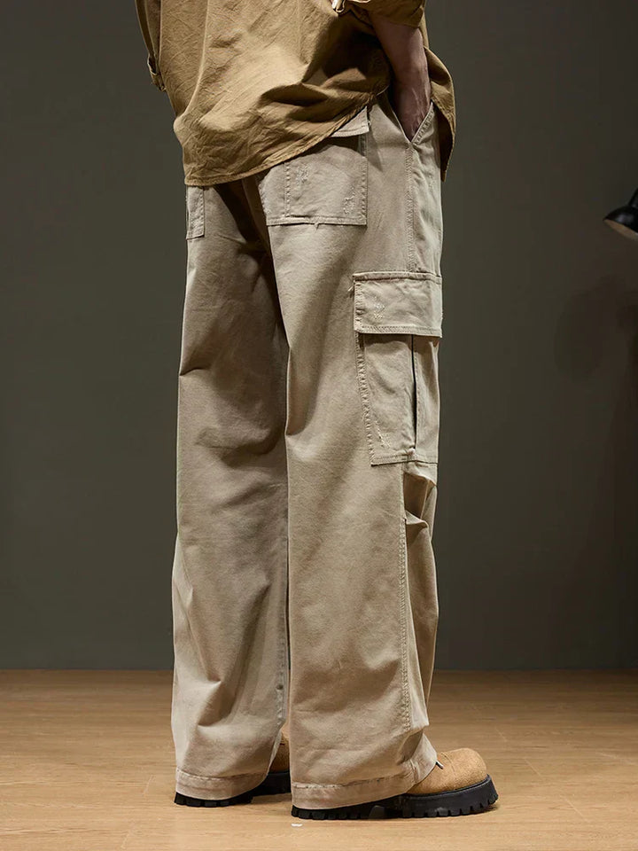 Joey | Men’s Wide-Leg Cotton Cargo Pants