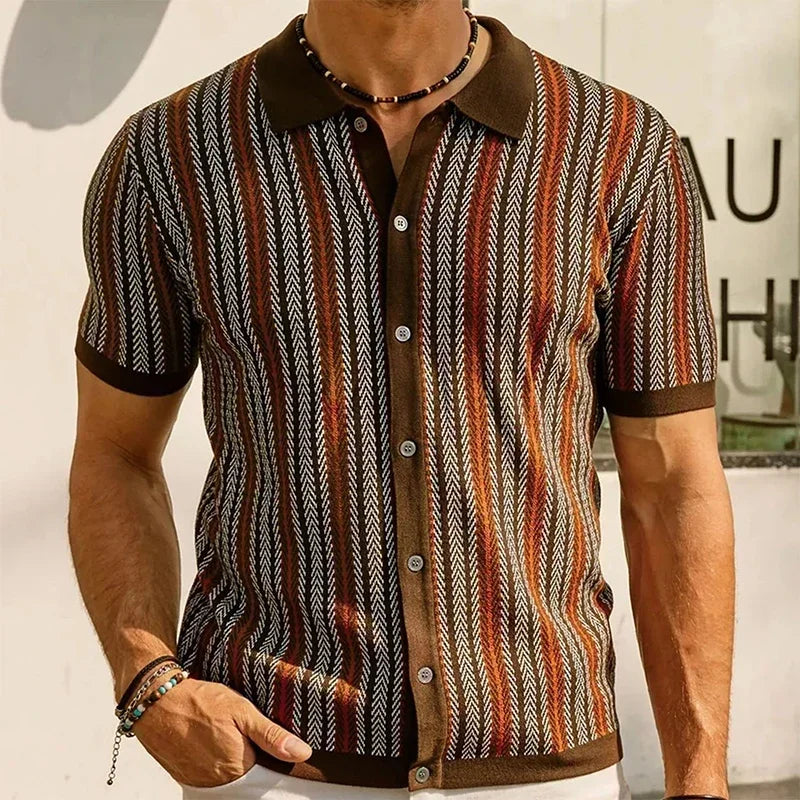 Mark | Men’s Organic Cotton Striped Button Up Shirt