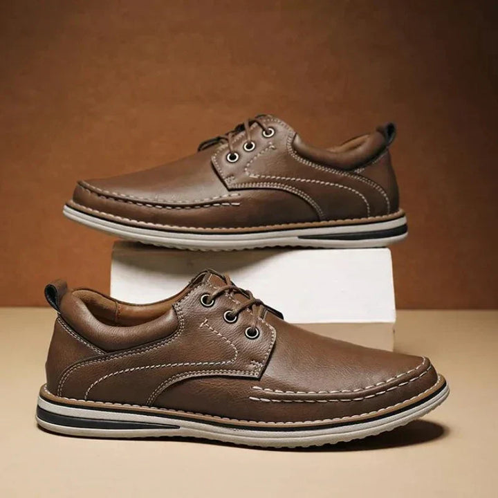 Dave | Men’s Full Grain Leather Moc Toe Shoes