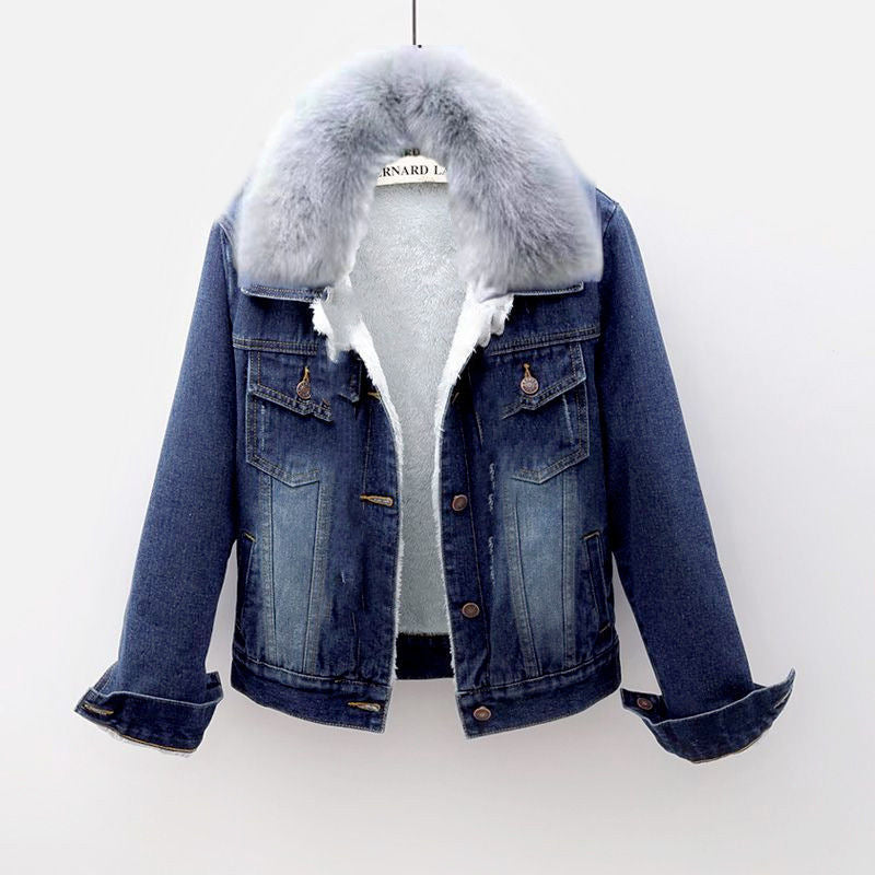 Sellya | Women's Regular Fit Sherpa-Lined Denim Jacket – Lenn Holland