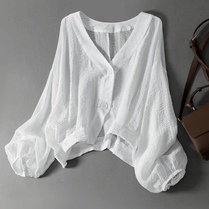 Serena | Women’s Linen Batwing Blouse