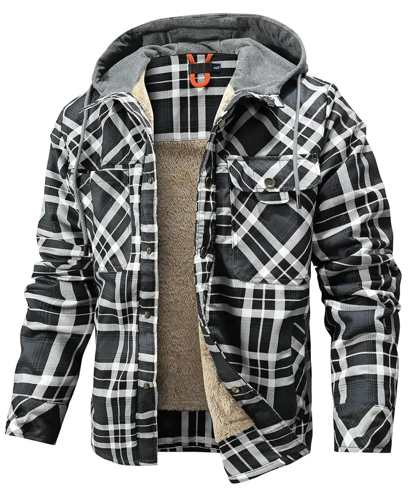 Dawson | Men’s Plaid Sherpa Hooded Jacket