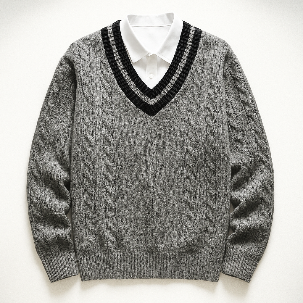 Shawn | Men’s Wool Heritage V-Neck Sweater