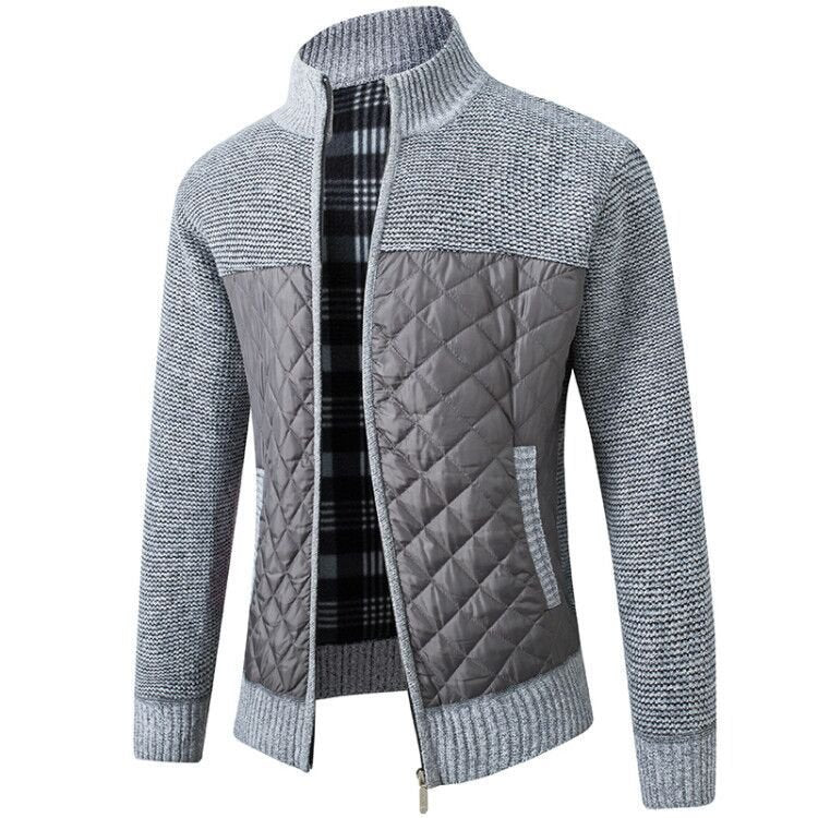 Elvaro | Men’s Slim-Fit Stand Collar Cardigan