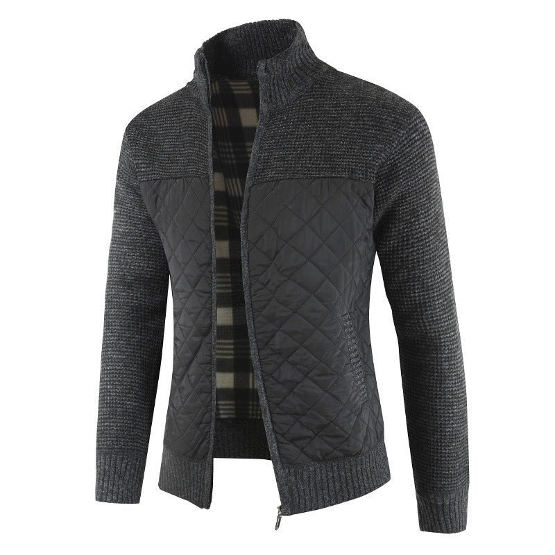 Elvaro | Men’s Slim-Fit Stand Collar Cardigan