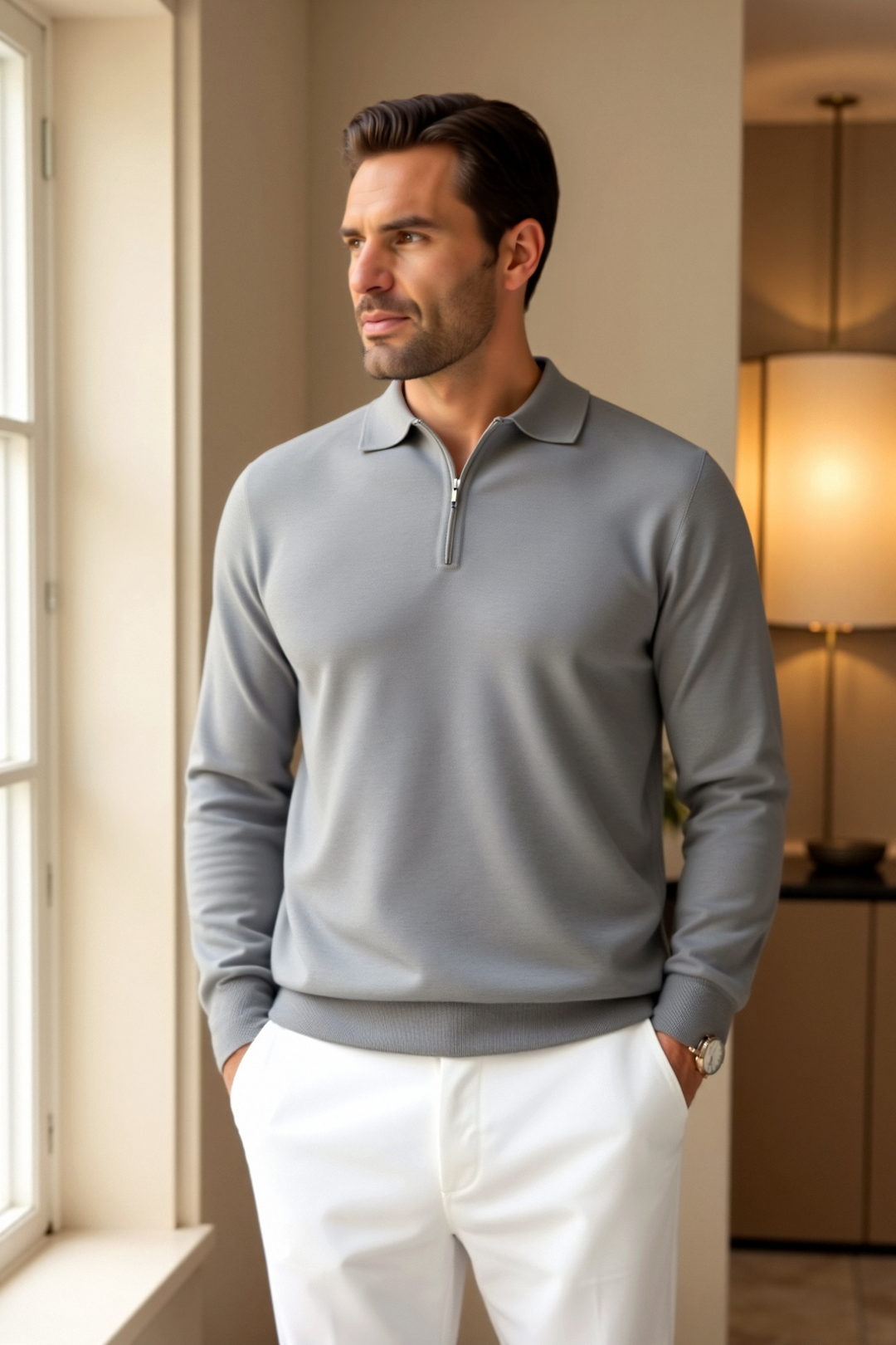 Stefano | Men’s Knit Polo Shirt with Modern Touch