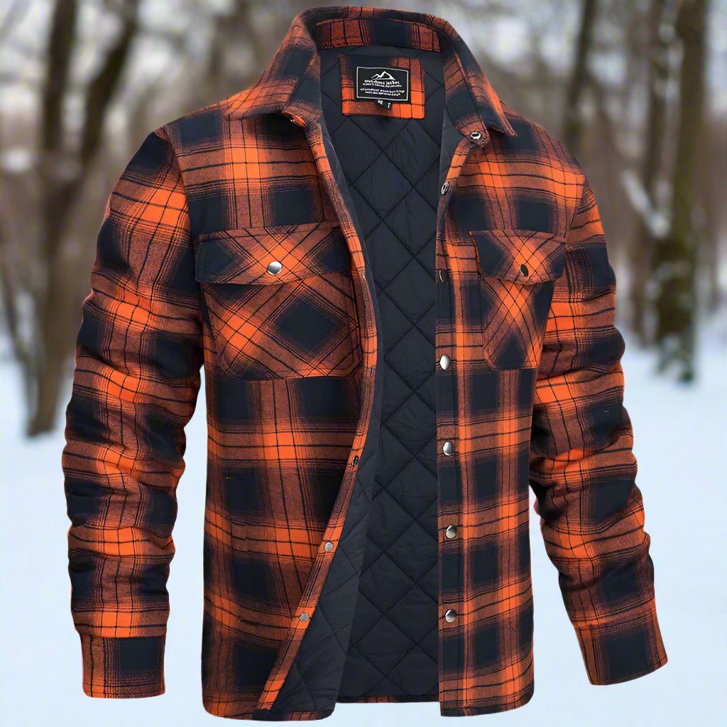 Torvianio | Men’s Quilted Check Shirt Jacket