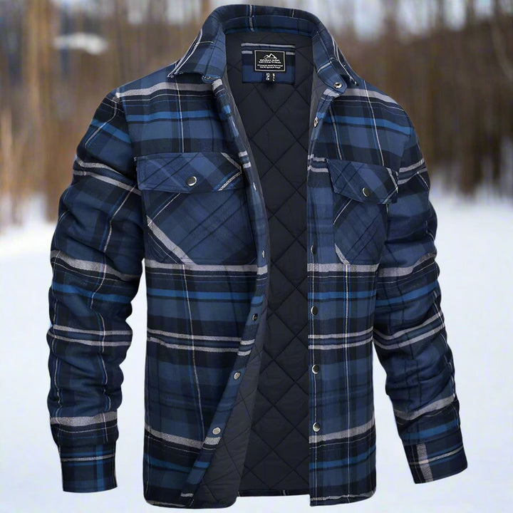 Torvianio | Men’s Quilted Check Shirt Jacket