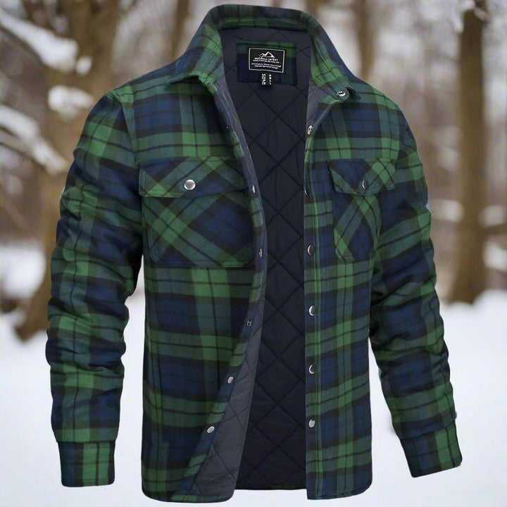 Torvianio | Men’s Quilted Check Shirt Jacket