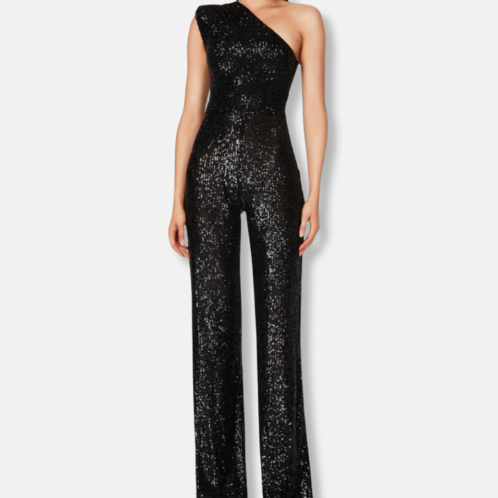 Trinie | Women’s Sequined One-Shoulder Jumpsuit