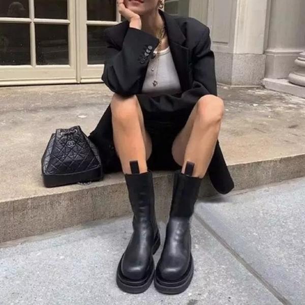 Valerianie | Women’s Leather Mid-Calf Boots