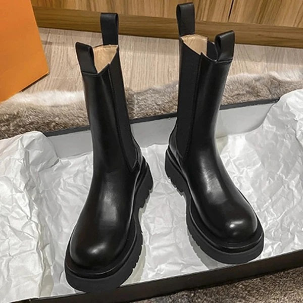 Valerianie | Women’s Leather Mid-Calf Boots