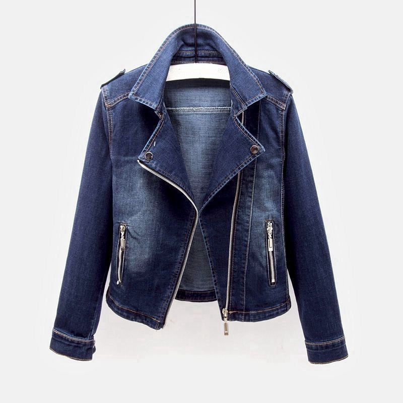 Valtero | Women’s Vintage Moto Denim Jacket