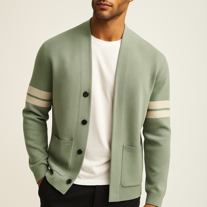 Wilmar | Men’s Striped Merino Wool Cardigan