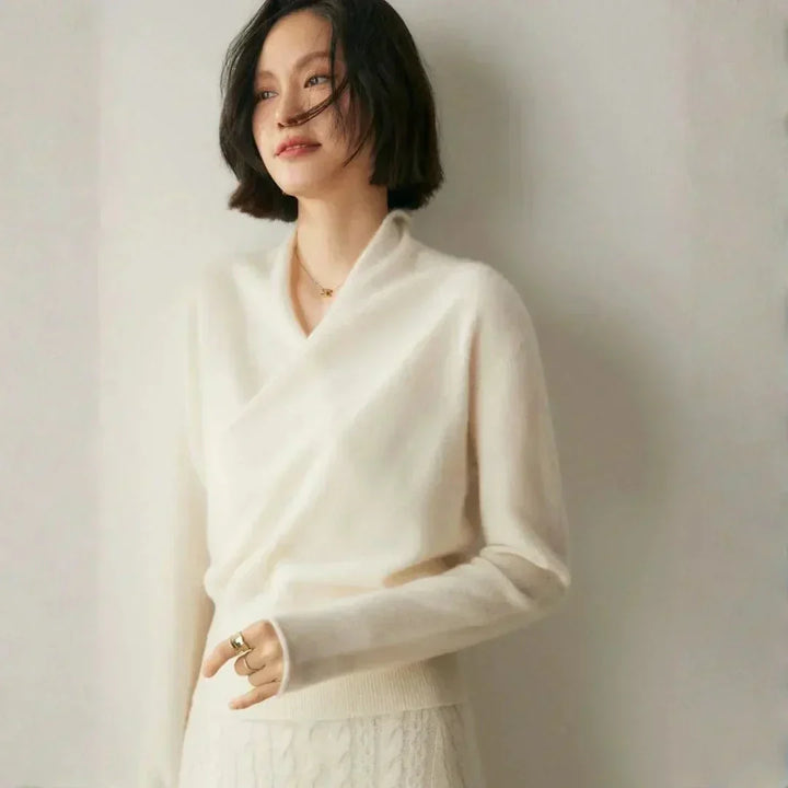 Vernon | Women’s Cashmere Crossover Sweater