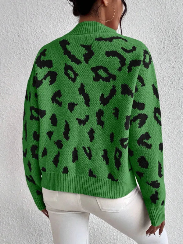 Leontine | Women’s Leopard Print Knit Sweater